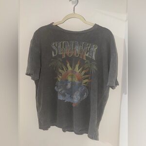 Billabong Charcoal Graphic 'Summer Tour' Tee with Sunset Print